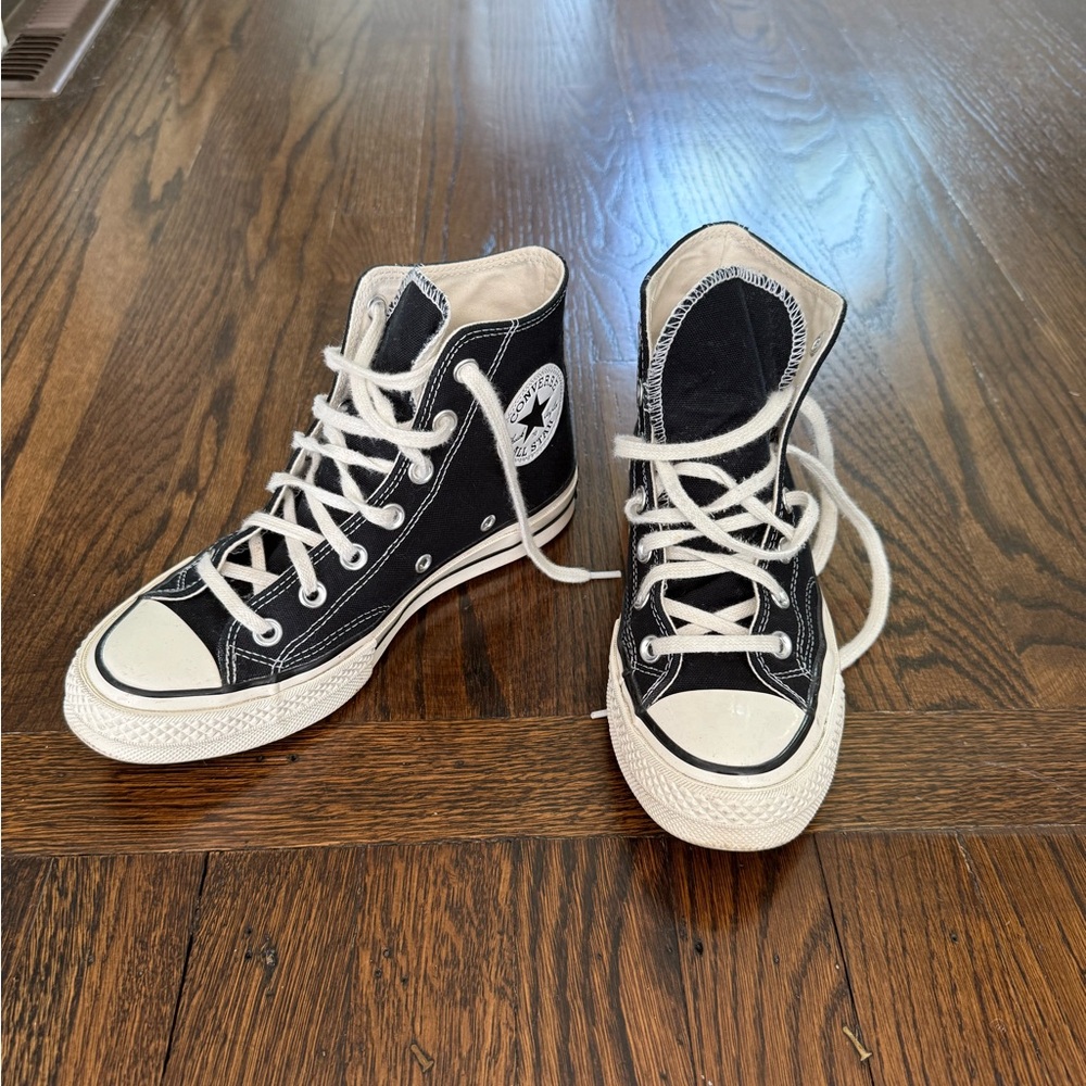 Converse black high tops